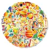 Nuevas 56 Pegatinas de Graffiti Diarias Coloridas Estilo Pintura al Óleo Dibujos Animados Creativos Pegatinas de Material DIY para Computadora