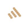 Color Duradero Chapado en Oro de 14K Tres Filas y Cuatro Filas de Espaciadores Porosos de Copo de Nieve Pulsera de Hilo de Cristal Perla DIY Accesorios para Pulseras