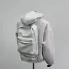 Moletom com capuz estilo mochila estilo americano para homens, novo design outono e inverno 2026, blusa esportiva casual solta