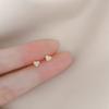 Aguja de Plata S925 Mini Amor Uña para la Oreja Uña para el Hueso de la Oreja Circonita Coreana Aretes de Chica Fresca Aretes Pequeños Exquisitos para Mujer