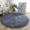 Alfombra de lana de seda de color liso felpa alfombrilla redonda para el suelo alfombrilla para cesta colgante alfombrilla para silla alfombrilla de yoga manta para mesita de noche de dormitorio alfombrilla para vestidor