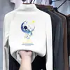 Camiseta base de manga larga con cuello alto para niños De Rong, nuevo estilo otoño/invierno, top casual para niños y bebés, ropa de otoño para niños pequeños