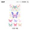 Tatuaje Adhesivo de Mariposa de Color Brazo Clavícula Pantorrilla Larga Duración Pequeño Fresco Sexy Tatuaje de Simulación Adhesivo de Alta Gama para Mujeres