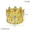Porta lámpara de corona metálica incrustada de diamantes de lujo, base luminosa de corona vintage, decoración de escritorio, adorno de flor eterna, disponible en varios tamaños