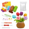 Paquete Set de Material de Crochet de Lana al por Mayor Muñeco de Peluche Tejido Muñeca Tejida Muñeca de Crochet Colección DIY