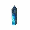 Columna de Cristal de Piedra Lunar Lima Alargada Natural Piedra Lunar Prisma Hexagonal de Punta Única Adorno Decoración del Hogar Piedra en Bruto Pulida