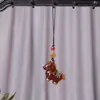 Colgante para Teléfono de Caballo del Zodiaco Pintado en Madera de Ébano, Talla de Caballo de Madera, Llavero de Caballo Mecedora, Colgante para Bolso, Artesanía de Madera