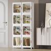 Gabinete de Almacenamiento de Plástico para Espacios Reducidos Cocina Baño Gabinete de Almacenamiento Multicapa Estante de Almacenamiento para Dormitorio Sala de Estar Caja de Almacenamiento para Tenis Zapatero