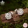Pendientes Clásicos Aiful S925 de Plata de Ley con Moissanita Brillante de Seis Garras de 3 Quilates Pendientes de Piedra Principal de Propuesta Lujosa