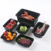 Caja Rectangular Desechable de PP Grueso con Cierre para Comida para Llevar Comida Rápida Caja Fresca Se Puede Formular Vajilla Comida Disponible