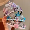 Diadema de Frozen para Niñas Corona de Elsa para Niñas Accesorios para el Cabello de Dibujos Animados para Actuaciones Infantiles