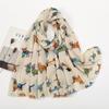 Bufanda con estampado de animales para otoño e invierno, nueva y atractiva, de algodón y lino a juego, venta al por mayor