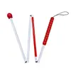 Mango Rojo, Bola Roja, Cabeza Giratoria, Bastón para Ciegos con un Diámetro de 16 mm, Bastón Plegable para Ciegos, Directamente del Fabricante, Personalizable