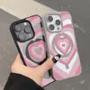 Design de Coração Colorido Graffiti Adequado para iPhone 18 Pro Max Capa de Telefone Magnética de Acrílico Fosco 16 Nicho Anti-Queda