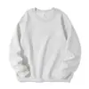 Sudadera Texturizada Versátil Cuello Redondo Snowflake Gray 400g para Hombre, Sin Capucha, Manga Larga de Pareja, Corte Holgado, Algodón Chino, Casual