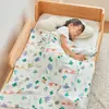 Manta de Verano Refrigerante con Aire Acondicionado para Bebés y Niños Pequeños, Manta de Toalla de Gasa de Seis Capas, Manta de Algodón Puro para Siesta en Oficina y Guardería