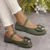Comércio Exterior Transfronteiriço Plus Size Doce Estilo Menina Borboleta Sapatos de Salto Único Feminino Bico Arredondado Salto Grosso Baixo Mary Janes Sapatos Casuais