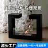 Lareira a álcool nórdica chama real aquecedor simples para sala de estar decoração de parede de fundo de armário de TV personalizado fogão a etanol