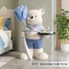 Creme Vento Urso Ornamentos Grande Andar de Pé Decorações Casa Sala de Estar TV Armário Sofá Lado Poucos Housewarming Nova Casa Presente