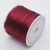 No. 7 Hilos de Jade Rojo Rollo Pequeño 1.5mm para Trenzar Pulseras y Collares, Materiales de Nudo Chino al por Mayor