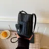 Bolso de teléfono de patrón tejido de moda transfronterizo, nuevo bolso pequeño simple de moda de verano 2026, bolso de hombro cruzado de alto valor estético