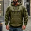 2026 Nueva Sudadera con Capucha Casual de Retazos de Color Sólido Cálida de Otoño e Invierno Transfronteriza con Múltiples Bolsillos y Cordón