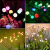 Luz solar para gramado luz de vaga-lume movida a vento luz led externa para pátio jardim plugável luz externa à prova d'água luz para acampamento