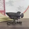 Bronze Sólido Vintage Peixe Dragão Dourado Auspicioso Ano após Ano Peixe Ruyi Decoração de Mesa de Escritório Mesa de Chá Decoração de Casa