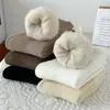Calcetines de Cachemir para Mujer, Calcetines Cálidos para el Hogar y para Dormir de Otoño e Invierno, Calcetines Gruesos Forrados de Vellón de Imitación de Lana, Calcetines Versátiles para Mujer