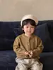 Jaqueta de Tricô Infantil Outono 2026 Novo Suéter Cardigan de Outono para Bebê Estilo Coreano Roupa Infantil Terno Casual para Meninos