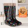 Sapatos Aquáticos, Galochas, Galochas de Cano Alto para Adultas, Botas Aquáticas, Forradas com Lã, Quentes, Modernas, Antiderrapantes, Sapatos de Trabalho Impermeáveis, Botas Longas com Algodão Adicional