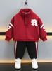 Traje para Niños 8992 Nuevo Estilo Otoño e Invierno 2026 Forro de Felpa Espesado Deportivo de Dos Piezas Conjunto de Sudadera para Bebé