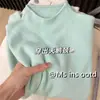Suéter de Punto Azul Reductor de Edad para Mujer, Cuello Alto, Corte Ajustado, Manga Larga, Colección Otoño 2026, Súper Vendido, Suave y Versátil para Usar en Capas y Casual