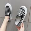 Sapatos de Salto Único Femininos Estilo Coreano Moda Nova Primavera e Outono Tênis de Lona Casual e Confortáveis Slip-On Sapatos para Estudantes Preguiçosos Fabricante