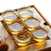 Tazas de Degustación Sencillas para Salón de Té al por Mayor, Vasos Transparentes para Beber, Tazas de Café, Tazas de Té de Flores, Juegos de Té, Tazas de Té de Vidrio Resistente al Calor