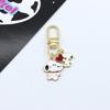 Chaveiro de metal fofo com desenho animado do Snoopy, presente requintado para casal, pingente para mochila escolar, chaveiro criativo