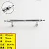 Maçaneta de Porta de Guarda-Roupa Prata Cromada Estilo Francês Latão Maçaneta de Latão para Gaveta de Móveis Minimalista Moderno Cozinha Prata Brilhante