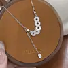Collar de Plata de Ley S925 Hielo Triturado Moneda de los Cinco Emperadores para Mujer, Nuevo Estilo Chino Martillado Moneda Brillante Tendencia Nacional Cadena para Clavícula de la Fortuna