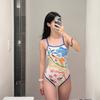 Traje de baño lindo para niña al por mayor tirante pequeño para pecho pequeño entrenamiento deportivo de carreras profesional bikini de una pieza traje de baño para mujer