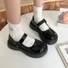 Sapatos Mary Jane brancos estilo francês com plataforma para mulheres, nova coleção 2026, verão e outono, bico redondo, versáteis, retrô e que aumentam a altura