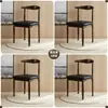 Silla de comedor nórdica para el hogar, silla de mesa de comedor de lujo ligero, silla para hotel restaurante, taburete de hierro forjado, respaldo para sentarse mucho tiempo, silla de mahjong