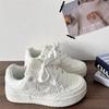 Zapatos Blancos para Mujer Primavera y Otoño 2025 Nuevos Populares Versátiles Estudiantiles Casuales Deportivos Zapatos de Plataforma para Aumentar la Altura