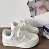 Zapatillas Blancas de Plataforma Gruesa de Nicho para Mujer, Nuevos Zapatos de Plataforma Versátiles para Primavera y Otoño 2026, Zapatillas Deportivas Casuales para Estudiantes