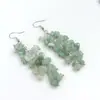 Pendientes de Cristal Natural Popular Europeo y Americano Pendientes de Borla Yoga DIY 7 Colores Pendientes Largos para Mujer