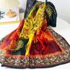 Bufanda de Seda de Marca Grande de Gama Alta para Verano, Chal Largo Estampado para Mujer, Bufanda Elegante, Toalla de Playa, Protector Solar
