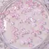 Decorações de arte para unhas em formato de coração pequeno, transparentes e brilhantes, em cores macaron, acessórios de resina para DIY, arte de unhas 3D vestível