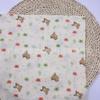 Algodón Gasa Crepé Doble Capa Muselina Estampado Oso Floral Crepé Ropa de Bebé Pijama Ropa de Casa Tela