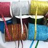 Fita de Veludo Colorida Não Elástica de Face Simples Mais Vendida para Têxteis Lar de Casamento, Fita de Veludo Dourada e Prateada, Fita Brilhante para Palco