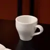 Taza Gruesa Casual para Espresso Cerámica Blanca Francesa Comercial Taza Pequeña de Café Taza de Leche para el Hogar