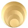 Forminhas Redondas de Papel para Bolo Bicolor Dourado/Prateado Sem Desenho, Tapetes Descartáveis para Bolo com 2mm de Espessura, Tapetes para Sobremesa Sem Alças